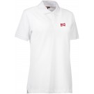 Stretch Poloshirt | Damen veredelt mit Logo Rivella - Stick - 5x3.7 - grau/weiss veredelt mit Logo Rivella - Stick - 5x3.7 - rot/weiss